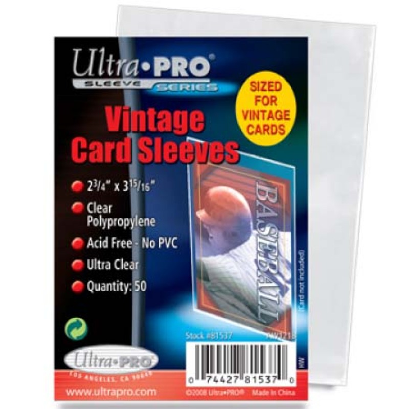 Ultra PRO 2.75" x 3.94" Vintage Soft Card Sleeves, 50/Pack